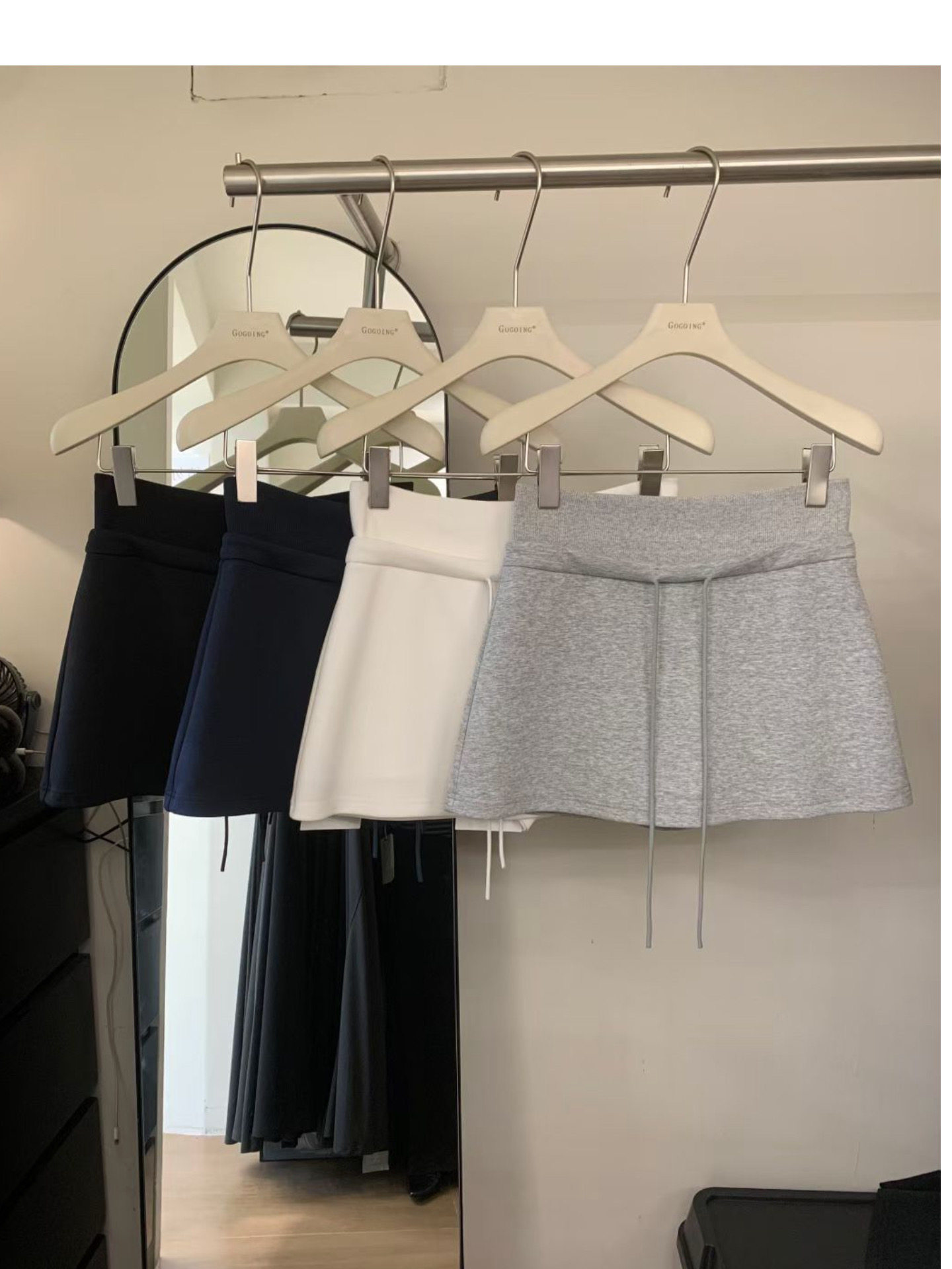 Gogoing2026春夏季新韩版气质松紧腰休闲抽绳半身裙修身显瘦短裙