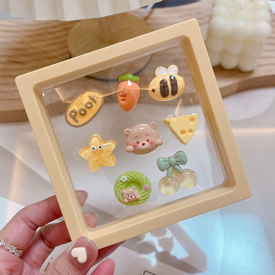 可爱卡通汽车内饰显示屏中控台电动车仪表盘屏幕立体3d装饰贴摆件