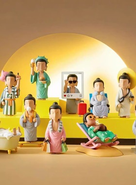 正品Fo了u City Walk 城市漫步系列盲盒第二弹佛系二代手办摆件