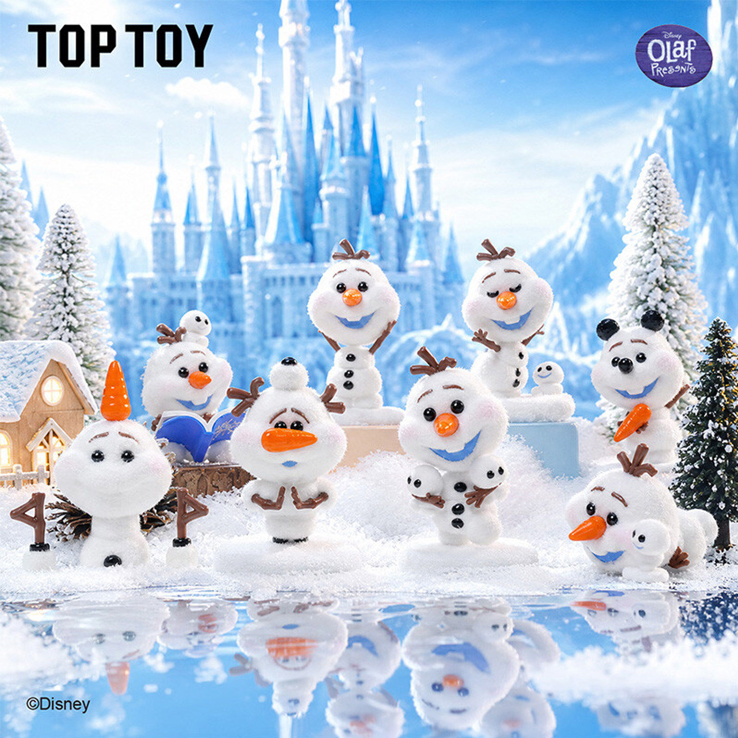 新款正版TOPTOY冰雪奇缘顽皮雪宝系列手办盲盒玩具摆件礼物潮玩