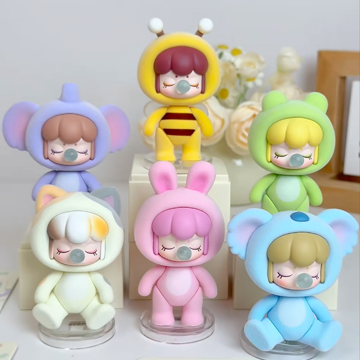 正版rolife若来BabyNanci茸茸派对系列盲盒可爱治愈桌面车载摆件