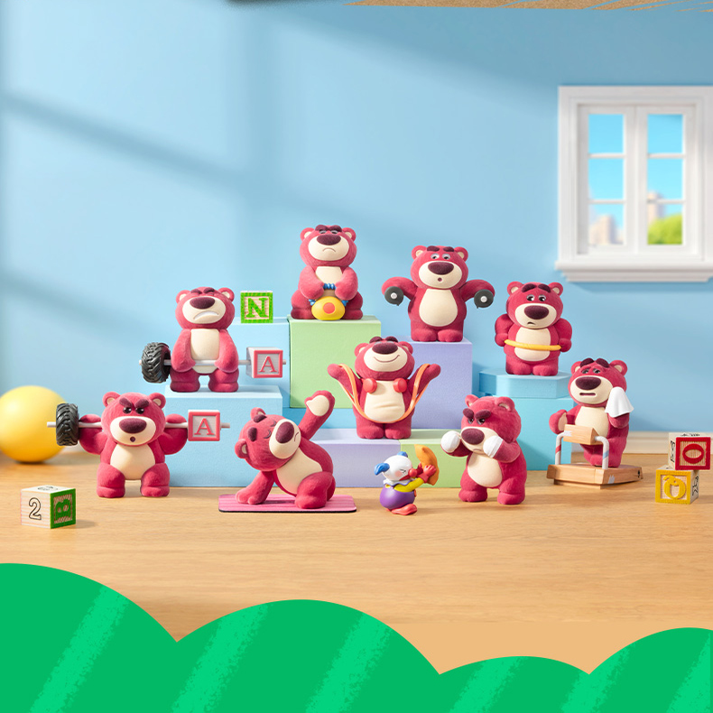 现货52TOYS草莓熊四代健身了解一下盲盒潮玩摆件植绒公仔可爱礼物