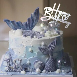 双鱼座蛋糕 没有蛋糕 重庆 鱼尾巴蛋糕 动物奶油 美人鱼蛋糕