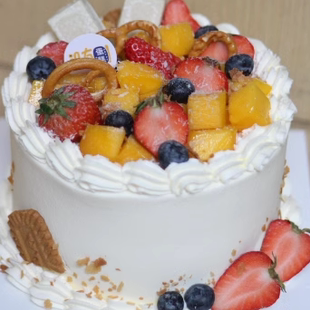 没有蛋糕 水果奶油蛋糕 生日蛋糕 动物奶油主城部分包邮自提省钱