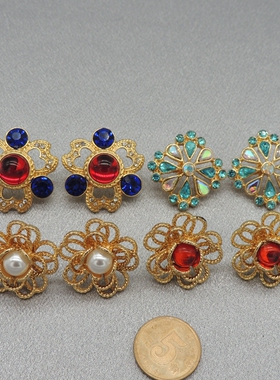 饰品厂家直销精美设计欧美优雅西洋中古S925银针打标耳钉NB16