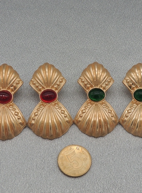 饰品厂家直销精美设计优雅西洋中古回流S925银针琉璃耳钉NB16