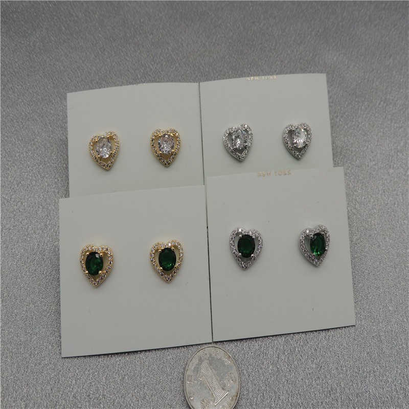 其它黄铜日韩锆石女小巧耳钉