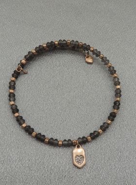 新款青岛欧美时尚百搭气质质感原单尾货琉璃打标手链Q40