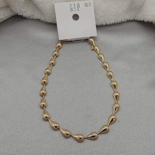 新款青岛欧美时尚百搭流行气质质感原单尾货金色项链ZA8