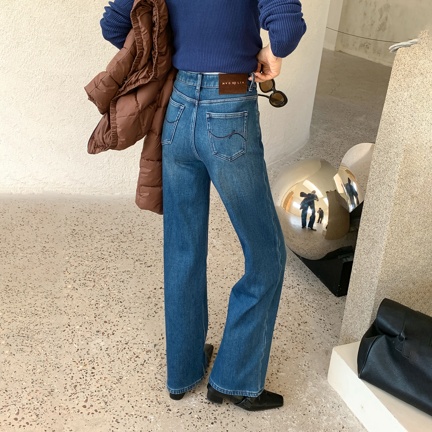 【加绒窄版直筒】四面弹通勤牛仔