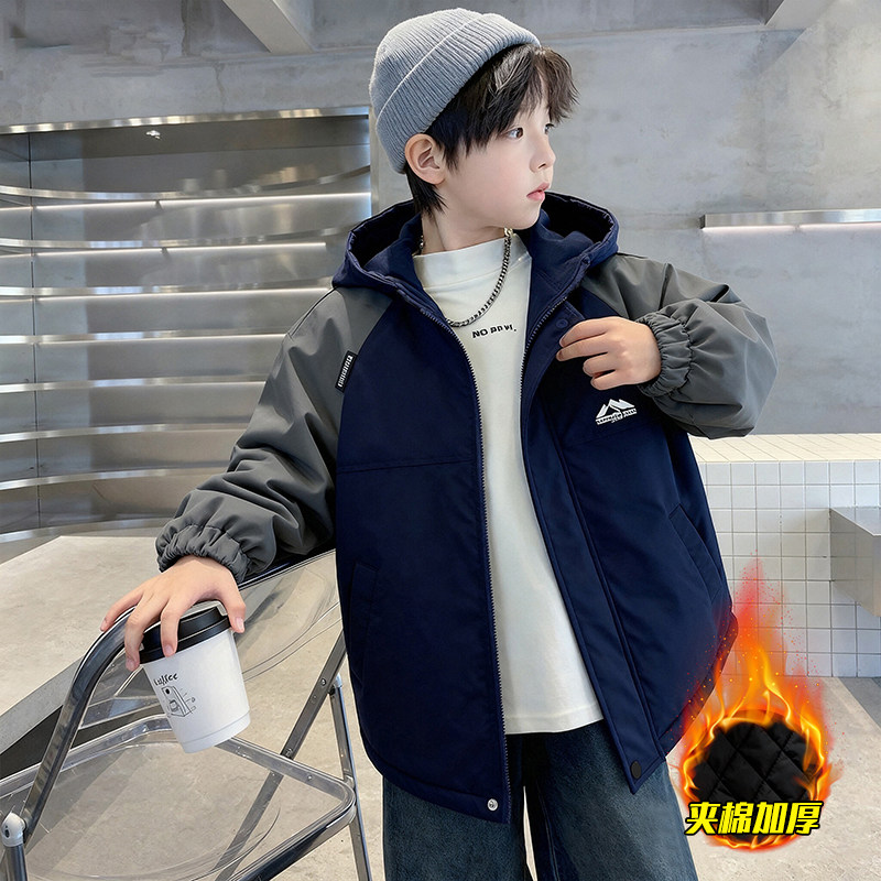 男童棉服外套2025新款儿童秋冬季
