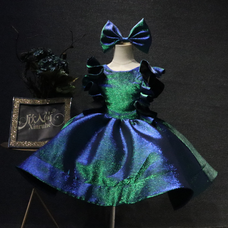 儿童绿色短款蓬蓬裙公主裙女童主持人唱歌六一舞蹈演出服,童装/婴儿装/亲子装,儿童礼服,淘宝优惠券,粉丝福利购,淘宝优惠卷