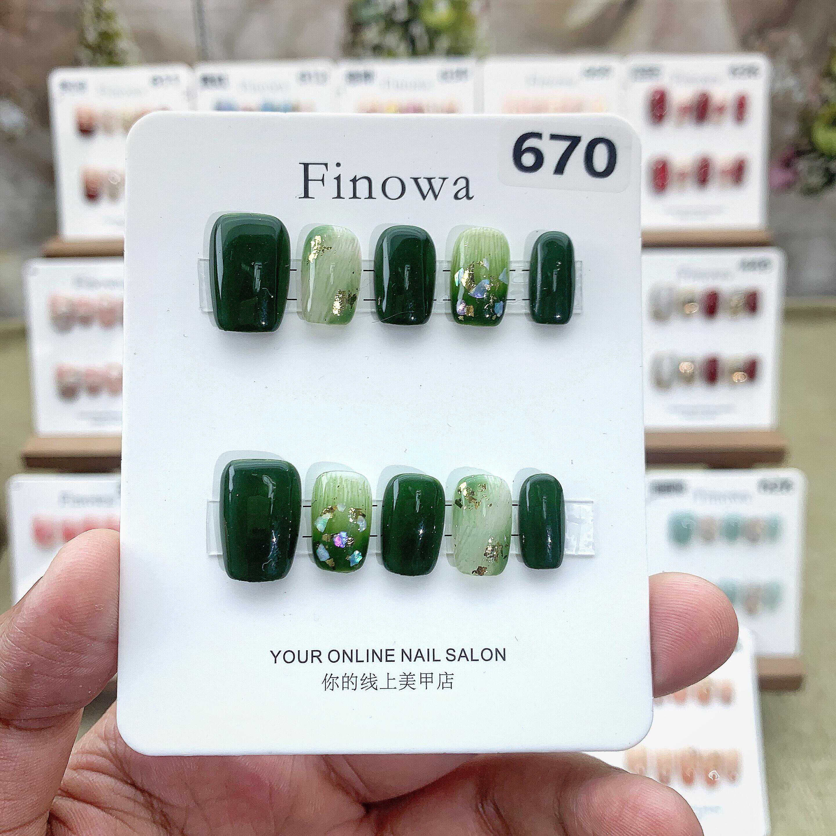 显白复古穿戴可拆卸假指甲贴片