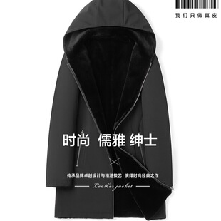 双面穿外套中长款貂绒皮草大衣加厚御寒皮毛一体冬天新款貂皮大衣