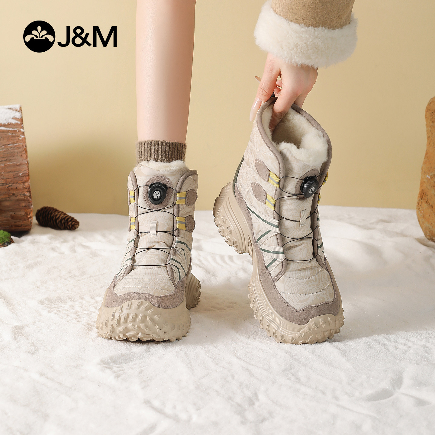 快乐玛丽雪地靴女2025冬季新款