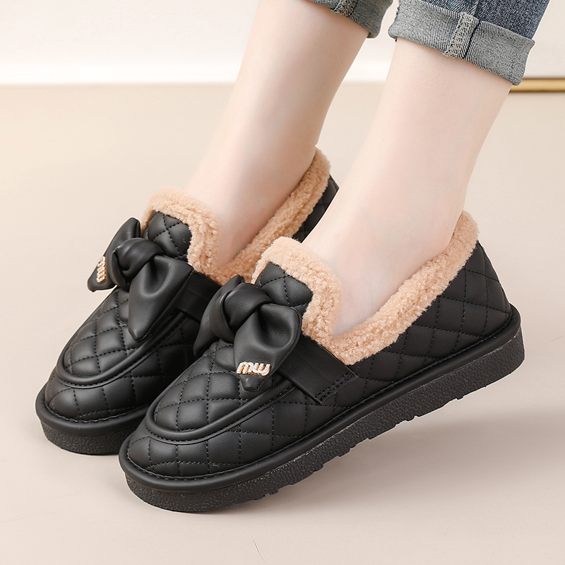 毛毛鞋女加绒2023年冬季新款