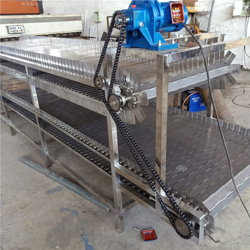 链板输送机 风冷链板输送机 五金件冷却机 五金件冷却输送机