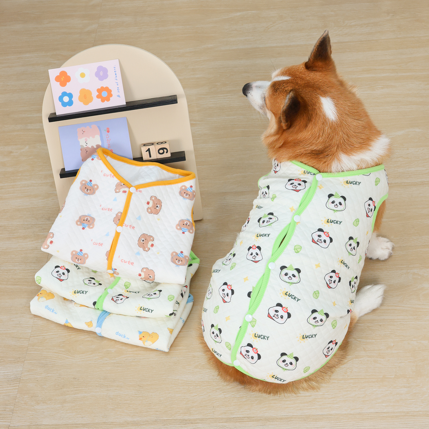 柯基狗狗衣服秋冬纯棉马甲睡衣秋