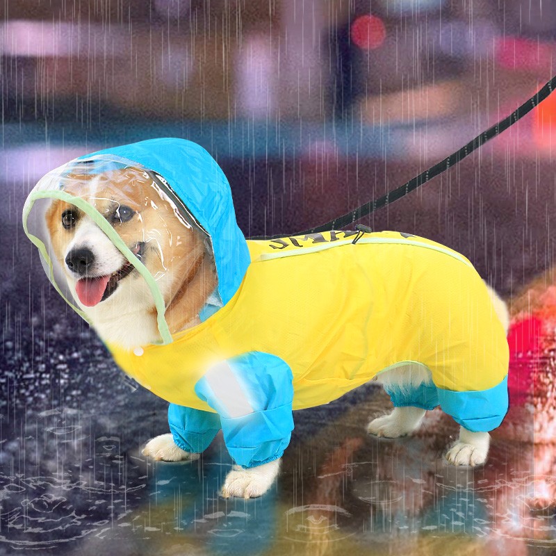 宠物狗狗小型犬柯基雨衣全包防水