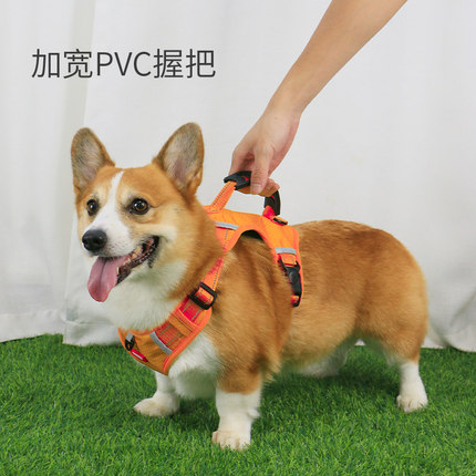 宠物狗狗胸背带遛狗绳牵引绳柯基泰迪小型犬幼犬背心式防爆冲狗链