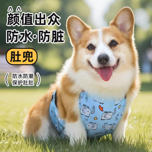 宠物狗防水肚兜防脏防潮柯基专用