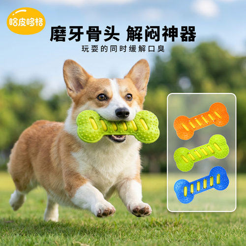 宠物狗狗发声橡胶耐咬的骨头玩具
