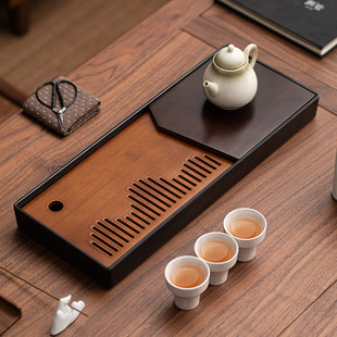 胡桃木茶盘家用中式复古茶具托盘茶台茶海茶托盘茶盘茶具收纳盘