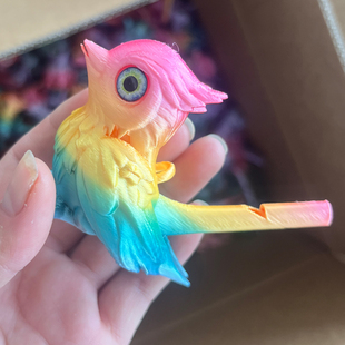 3D打印口水鸟口哨玩具办公室摆地摊潮小学门口学生批发流摆件解压