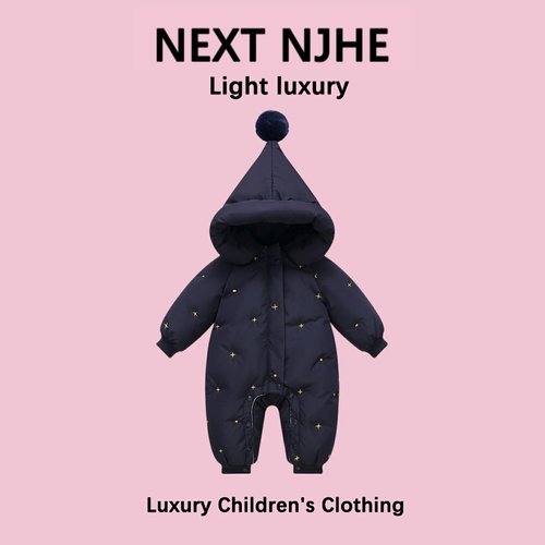 英国NEXT NJHE婴儿羽绒服冬季男女童宝宝羽绒连体衣外出服滑雪服