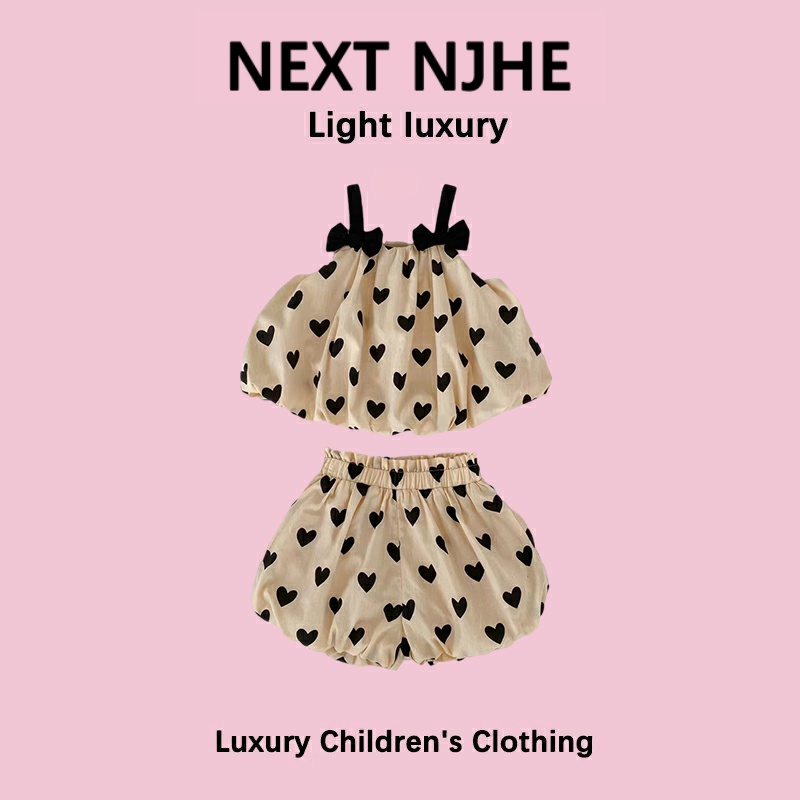 英国NEXT NJHE夏季婴儿衣服时尚周岁女宝宝吊带上衣裤子女童套装