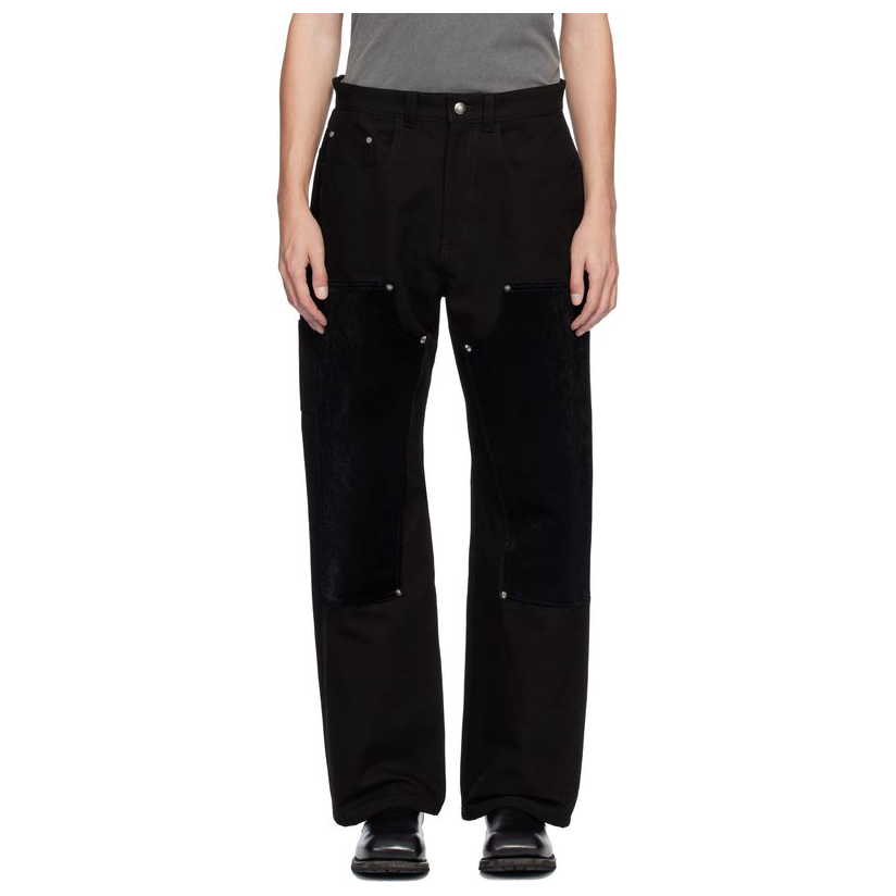 andersson bell 黑色 Carpenter Wide-Leg 牛仔裤男男裤轻质登