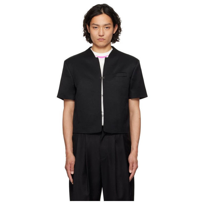 [迷衣APP优惠码：KCHP] ADER ERROR 黑色 Set-Up Blazer 衬衫男