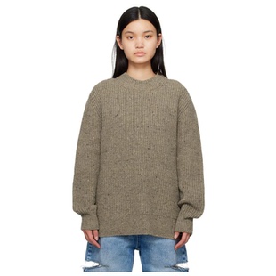 Margiela Maison 迷衣APP优惠码 灰褐色圆领毛衣女针织 ：KCHP