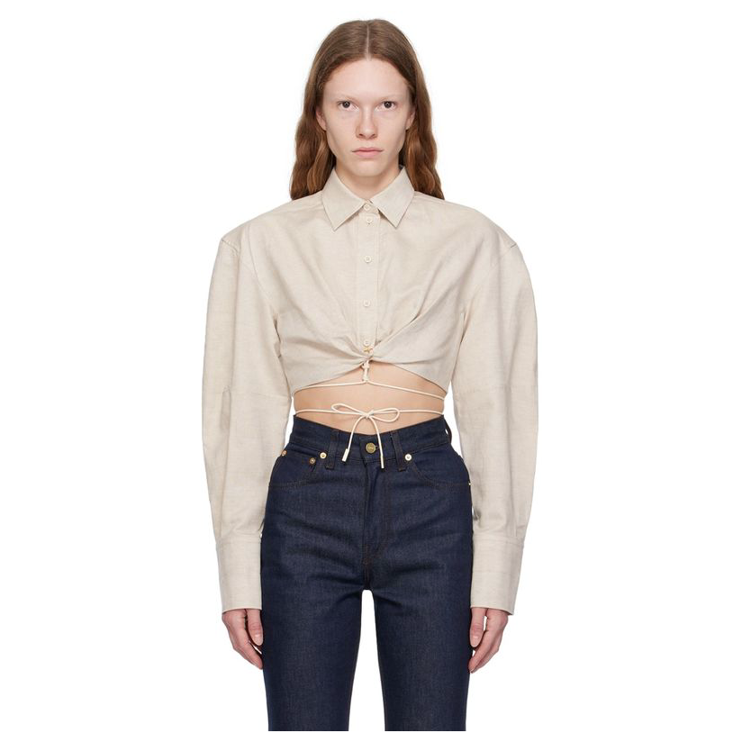 Jacquemus 米色 Le Chouchou 系列 La Chemise Plidao 衬衫女罩