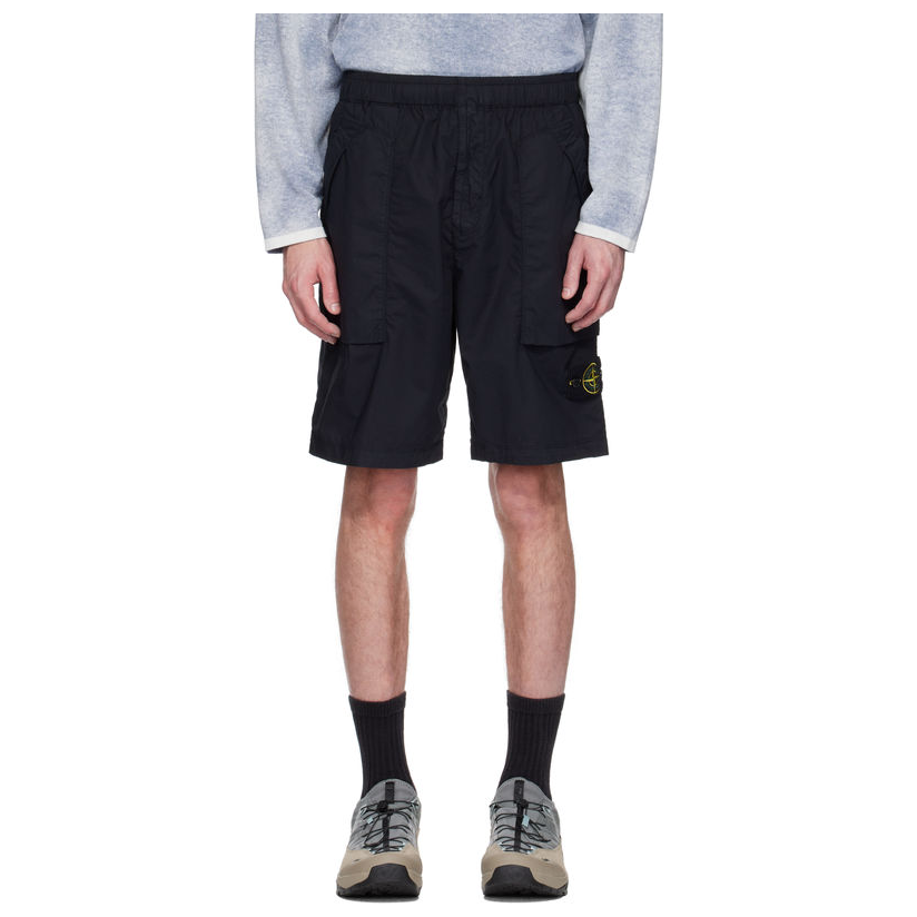 STONE ISLAND 海军蓝 Stretch Cotton Tela Paracadute 短裤男