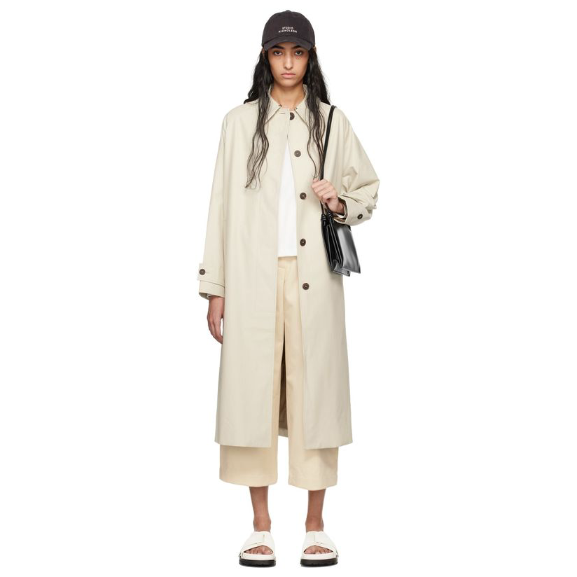 [迷衣APP优惠码：KCHP] studio nicholson 米色 Holin 风衣女运