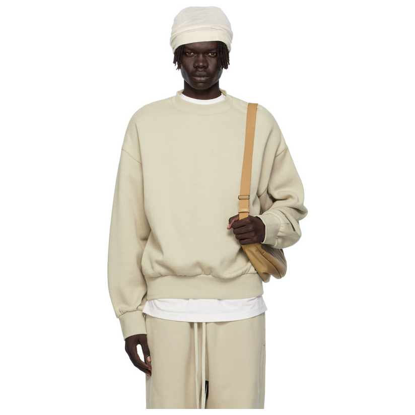 ESSENTIALS 灰褐色 Classic Fit Fleece Crewneck 卫衣男
