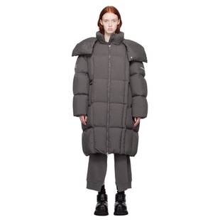 CHENPENG Mm6 发售灰色 Maison 联名羽绒大衣女休闲 Margiela