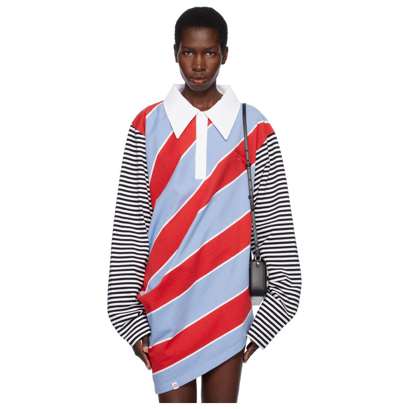 CHARLES JEFFREY LOVERBOY 红色  蓝色 Topsy Turvy Polo 衫女