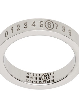 Mm6 Maison Margiela 银色 Minimal Logo 戒指男