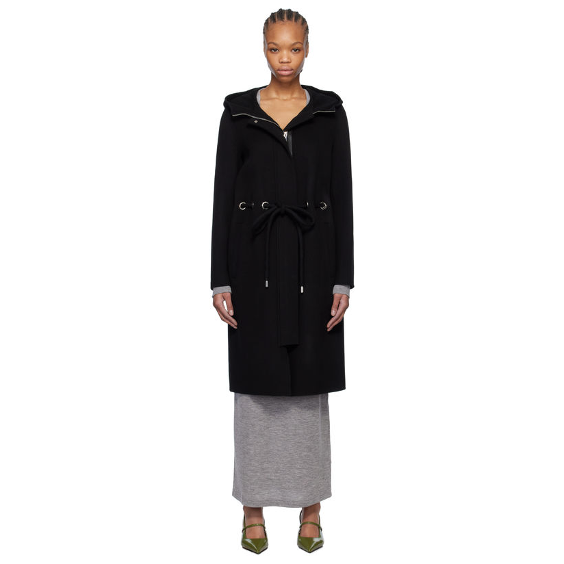 Mackage 黑色 Blithe Handmade Wool 大衣女运动舒适经典休闲皮