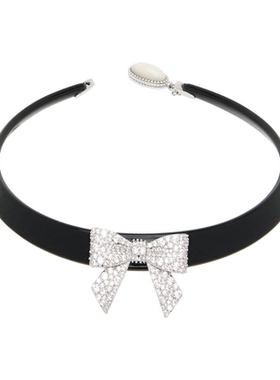 ShushuTong 黑色  联名 Pave Bowknot Acetate 颈环女