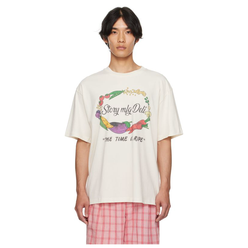 [迷衣APP优惠码：KCHP] STORY MFG. 灰白色 Grateful T 恤男透