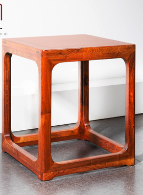 缅甸花梨大果紫檀小方凳中式古典餐凳梳妆凳板凳换鞋凳古筝凳家用