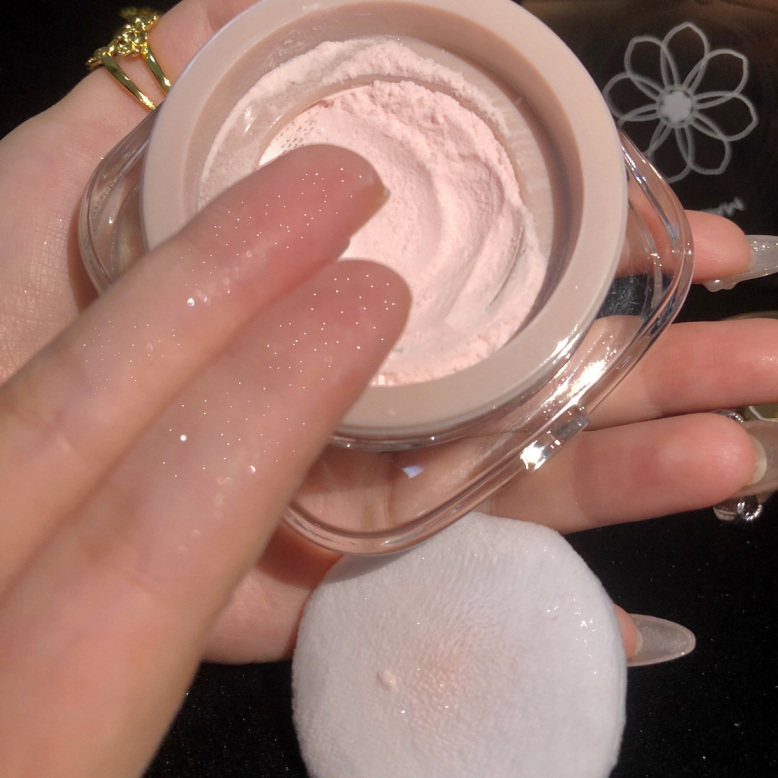 会发光的散粉珠光定妆粉亮晶晶蜜粉金光闪闪水粉控油防水持久细腻