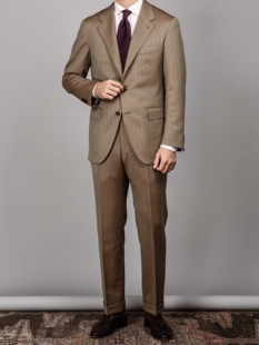 【Sales折扣】PM Solaro 双色人字纹英国进口四季面料套西西裤