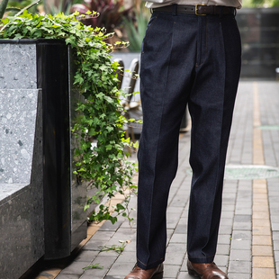 【Sales折扣】PM Denim V3 深蓝色牛仔休闲西裤日本进口面料