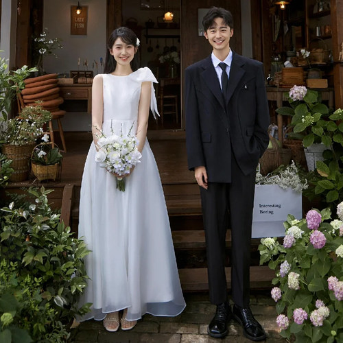 工厂直销森系出门轻婚纱领证礼服