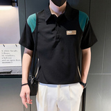 夏季男士t恤男装polo衫短袖半袖翻领潮流体恤2025新款Polo衫P48，男装T恤，电商A270
