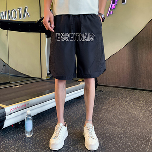 夏季男士短裤五分裤沙滩裤裤子沙滩裤宽松休闲潮流美式刺绣P45图片